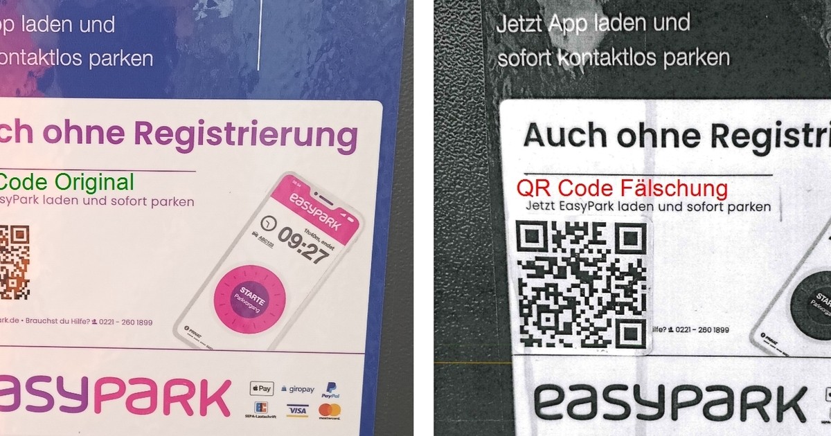 Schon wieder Fake-QR-Codes auf Augsburger Parkscheinautomaten ...